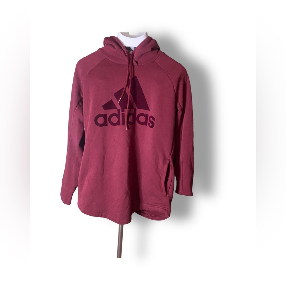 Adidas Sweater Hoodie, burgundy Medium